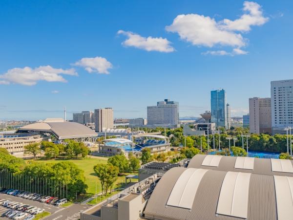 バルコニーからの眺望 有明テニスの森公園