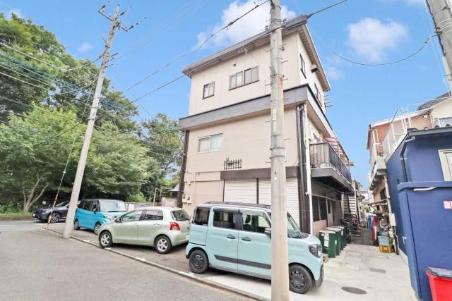 現地（古家あり）：全2区画(本物件は写真左側)です。