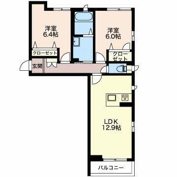 他の号室の間取りになります。