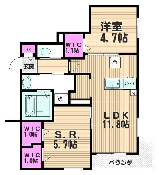 築浅1SLDKタイプ