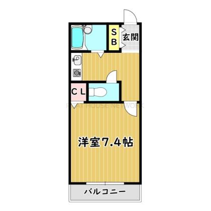 ゆったり7.4帖です