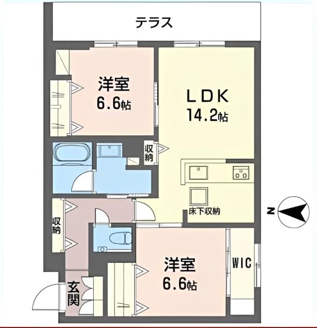 フォレストⅢ（102） 間取り図画像