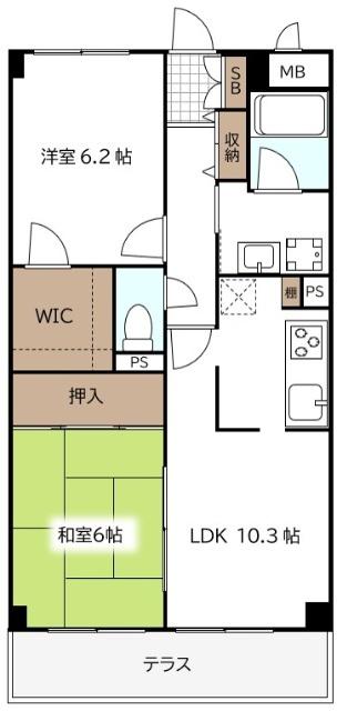 現況優先※102号室の間取り