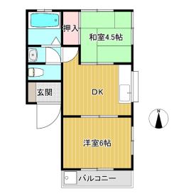 角部屋の２DK