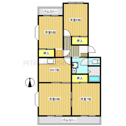 2面採光・角部屋です