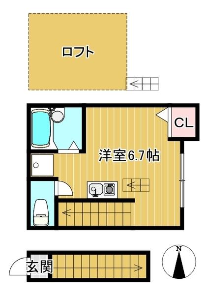ロフト付ワンルーム♪