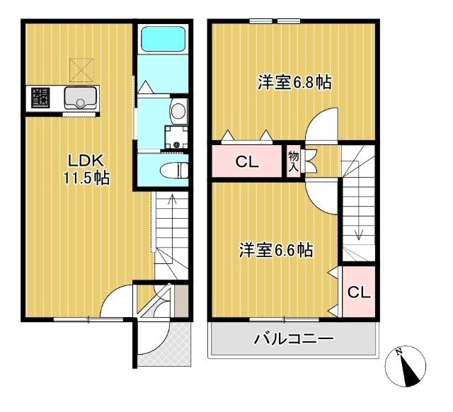 2LDK☆メゾネット