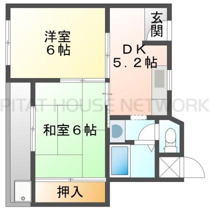 ハイツ山の道荘 間取り図写真