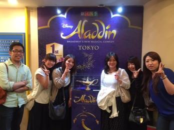 アラジンを1番前の席で観てきました。とっても楽しかったです♪