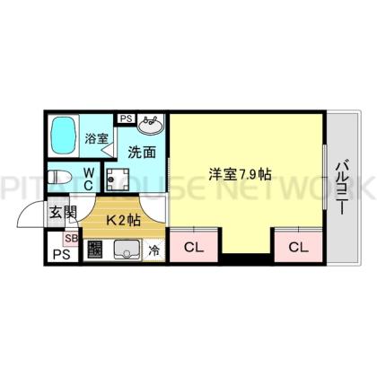 リブリ・門戸厄神 間取り図写真 間取図(平面図)