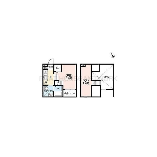 ☆1R+ロフト付き