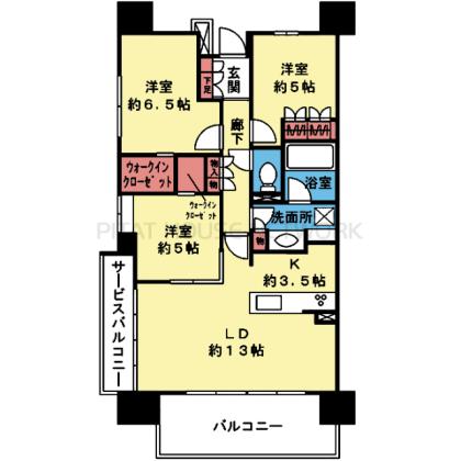 南東向き角部屋の3LDK