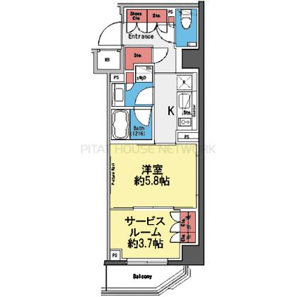 収納豊富な1SK