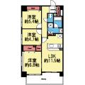 2面採光角部屋の3LDK