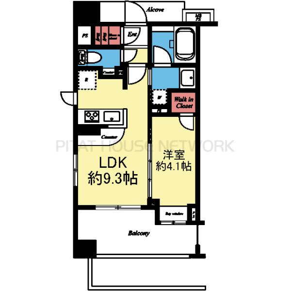 収納充実の1LDK