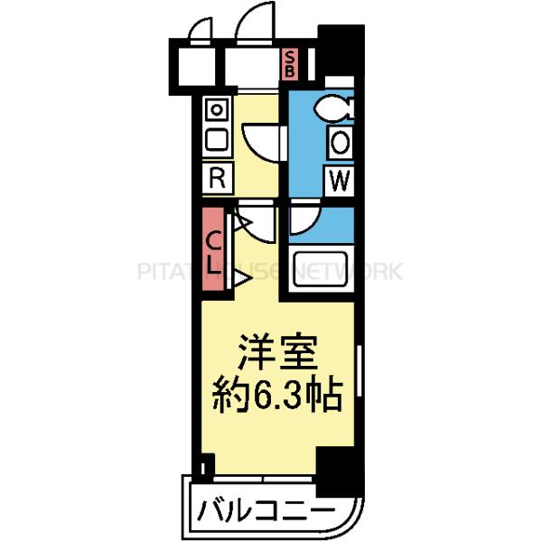 2面採光の角部屋です