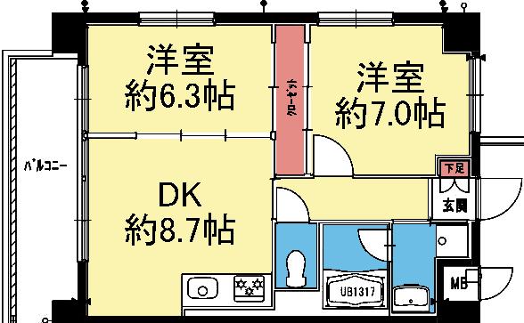 2室とも洋室です