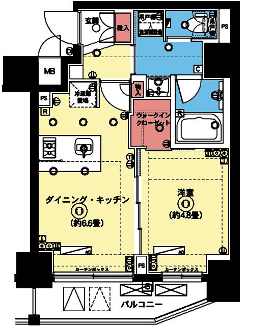 WIC付き1DK