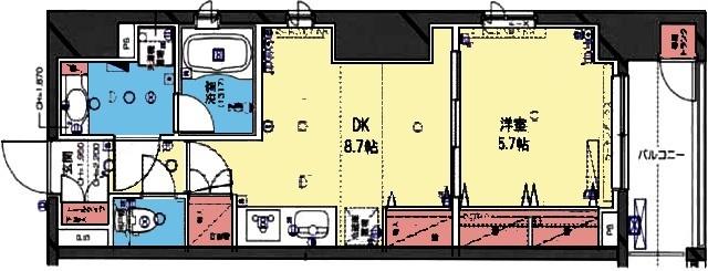 南西向きの角部屋です