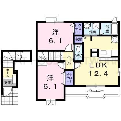 プラシード　Ｂ 間取り図写真