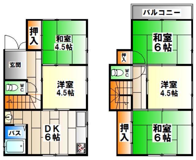 五位ノ池町３丁目戸建 間取り図画像