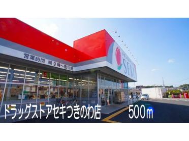 ドラッグストアセキつきのわ店：500m