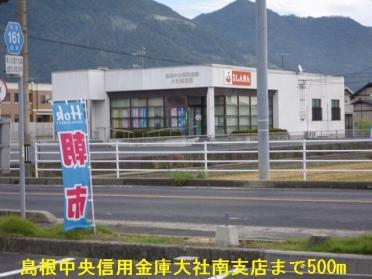 中央信用金庫大社南店：500m