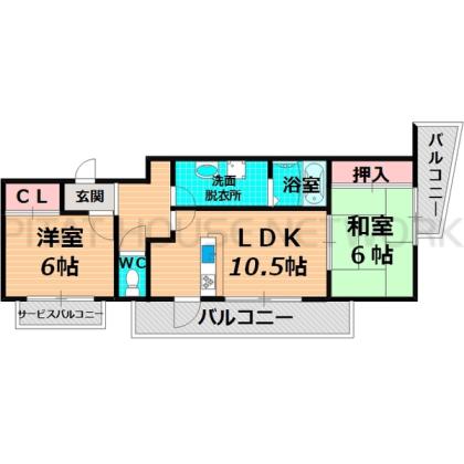 大阪市鶴見区諸口マンション 間取り図写真