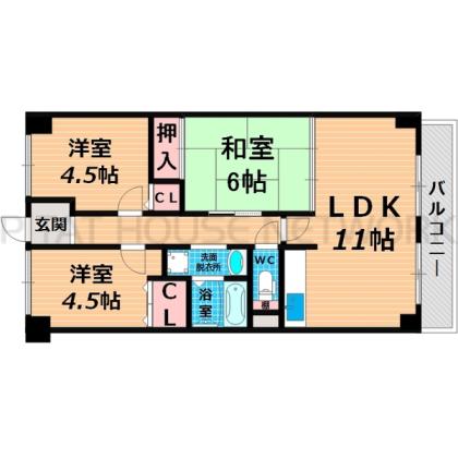 大阪市鶴見区茨田大宮マンション 間取り図写真