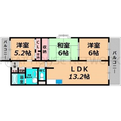 大阪市城東区野江マンション 間取り図写真