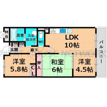 大阪市鶴見区緑マンション 間取り図写真