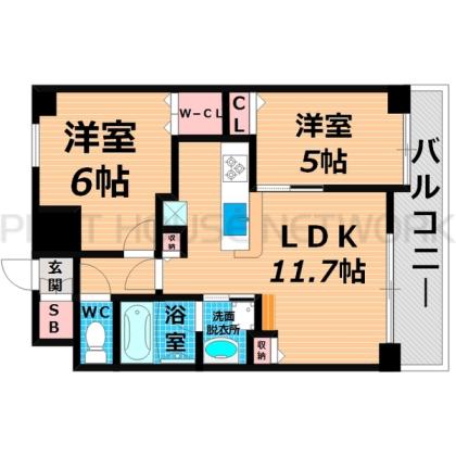 大阪市城東区鴫野西マンション 間取り図写真