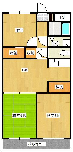 グリーンハイム　Ⅰ号棟（203） 間取り図画像