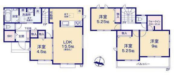 新居浜久保田町3丁目464番C号棟 間取り図画像