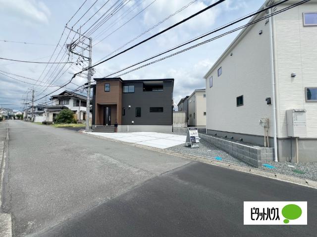 富士宮市宮原新築建売5期1号棟 前面道路含む現地写真
