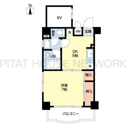 ほぼ同一タイプの別部屋の間取り図になりま