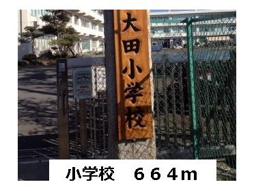 小学校：664m