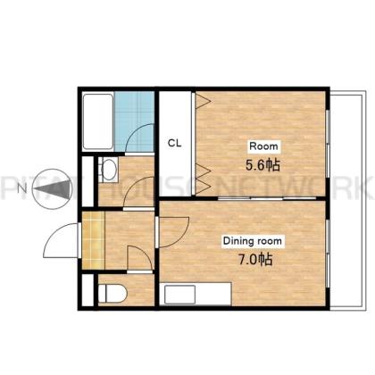 2部屋、南向きです