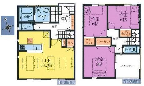 間取図　2号棟