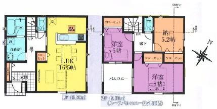 間取図 2号棟