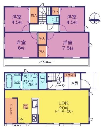 間取図　Ａ号棟