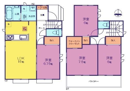 間取図　Ｂ号棟