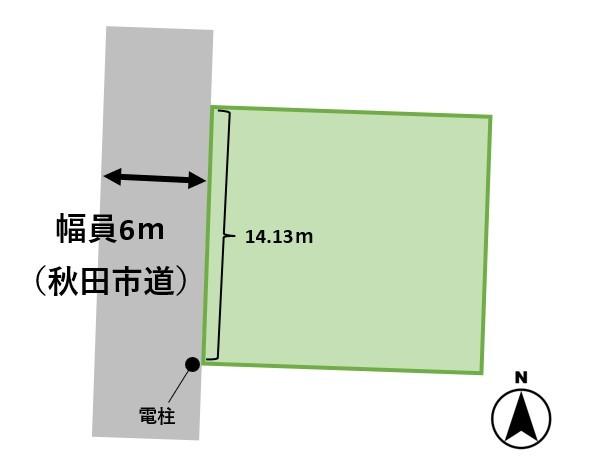JR泉外旭川駅まで徒歩14分の整形地