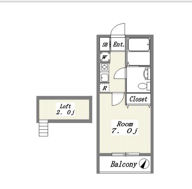 ロフト付きのお部屋です
