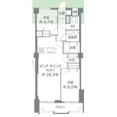 4,780万円　2LDK　61.57㎡