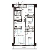 3LDK 　5,999万円　専有面積62.72㎡