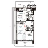 2LDK、価格7999万円、専有面積58.94m2、バルコニー面積9.39m2