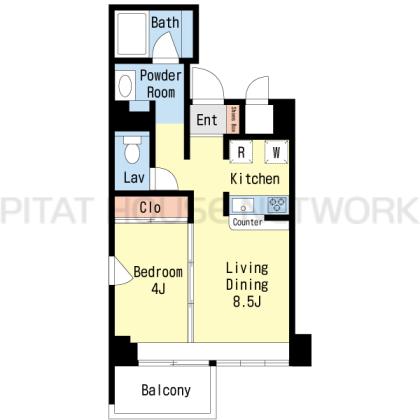 高松市丸の内マンション 間取り図写真 間取図