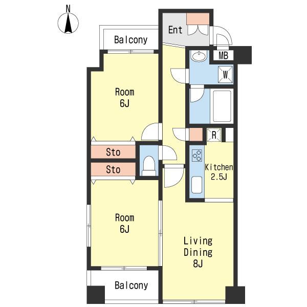 各部屋６帖・収納あり