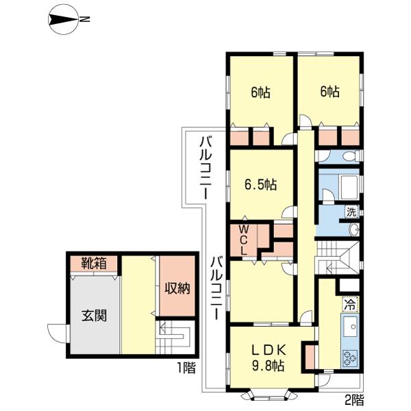 オレンジドーム（0201） 間取り図画像